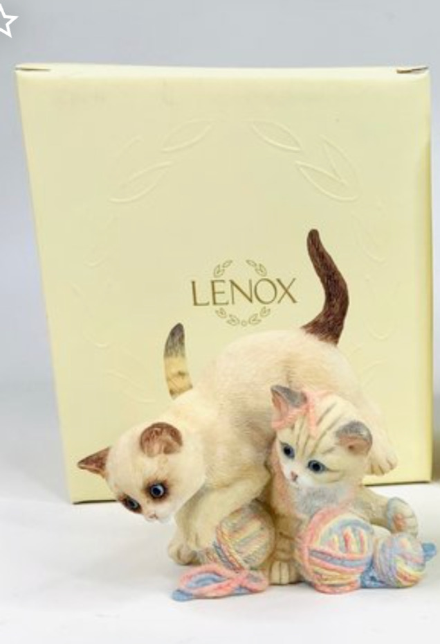 *Vintage* Lenox*Sweet Kitties Collection*Hand-painted*Tangled Up*NIB*COA*