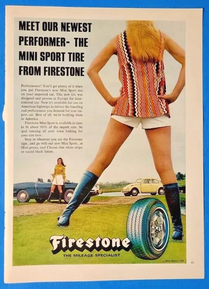 1971 Firestone Tire The Mileage Specialist Vintage 1970\'s Magazine Print Auto Ad