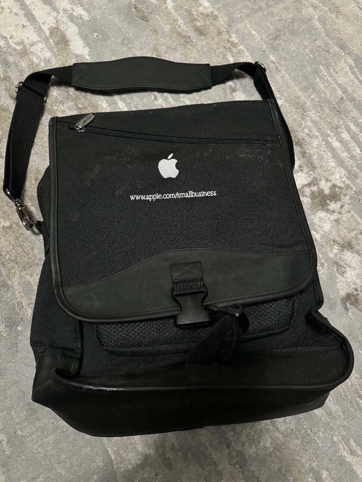 Apple Computer Heavy Black Logo Messenger Bag