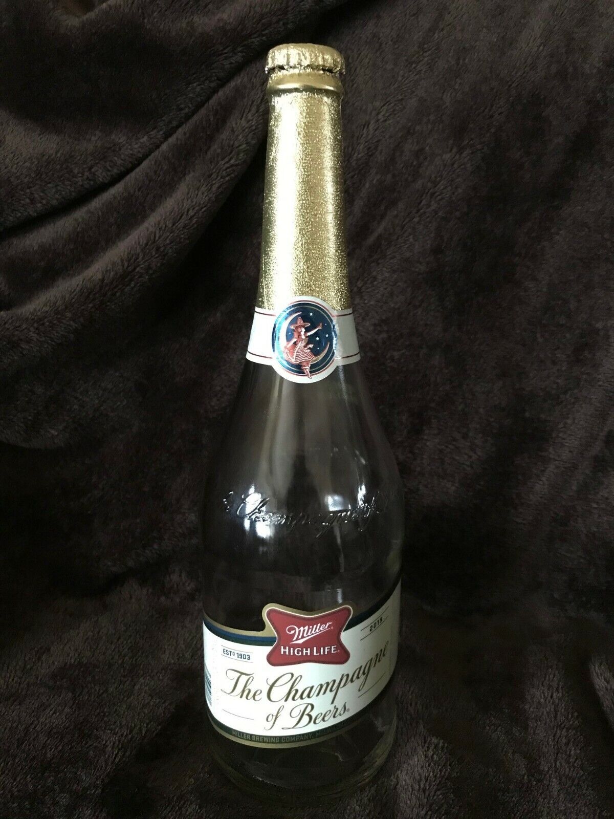 Miller High Life Champagne of Beers Beer Bottle 2019 Edition Decoration 1 Pint 