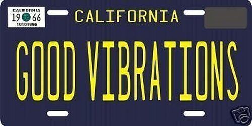 The Beach Boys Good Vibrations 1966 CA License Plate