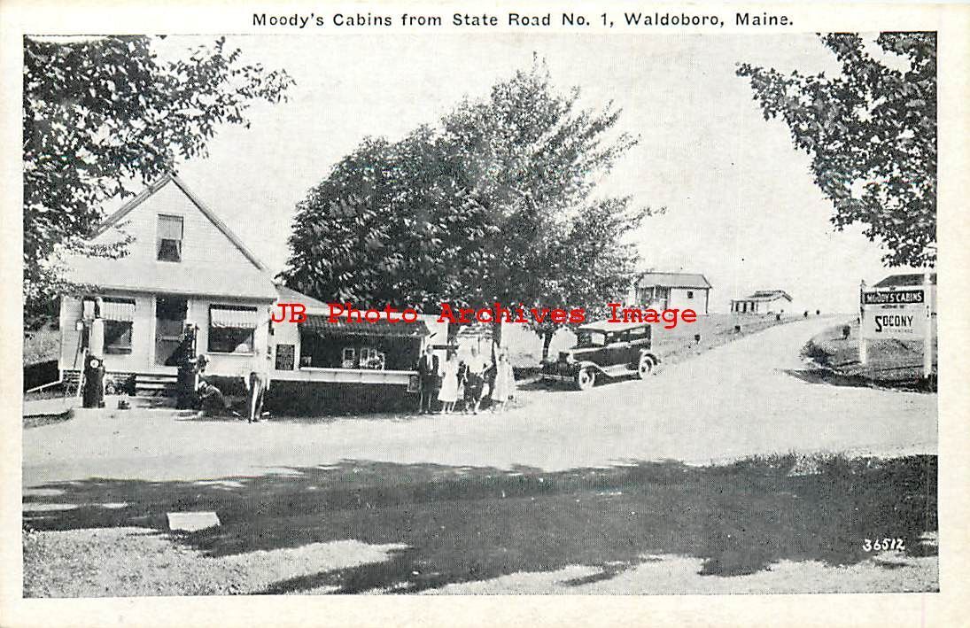 ME, Waldoboro, Maine, Moody\'s Cabins, State Road No 1, P.B. Moody