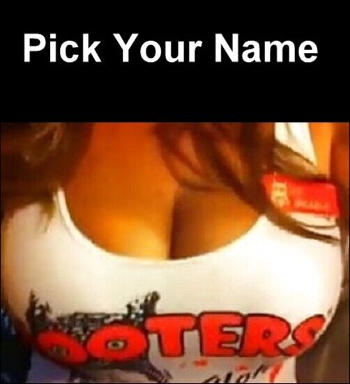 Hooters Girl Name Tag Pick Name  Extra Pin Back Bartender Badge role paly