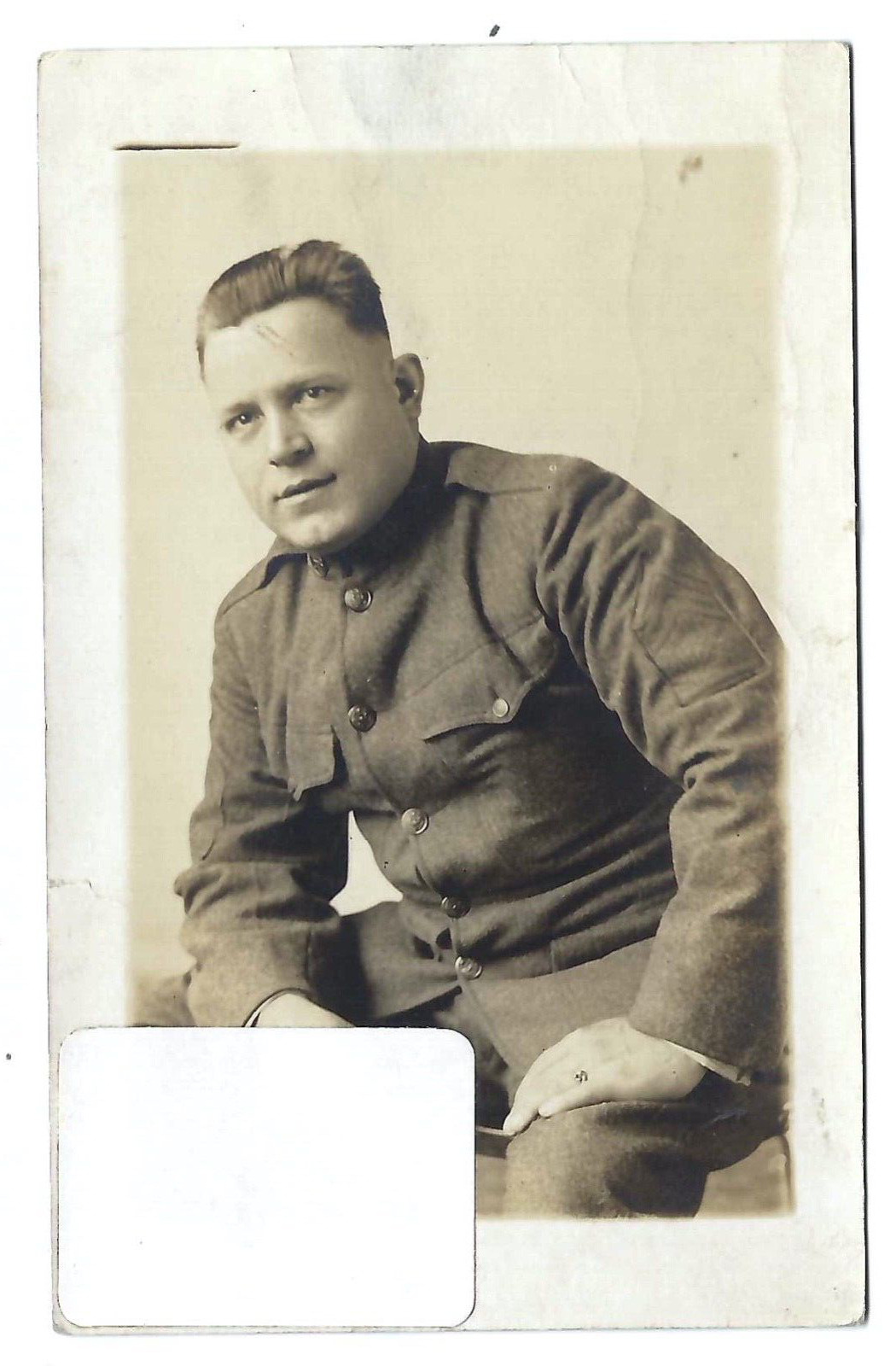 Sergeant U.S. Army WWI RPPC ca. 1917 Necefer FREE S&H