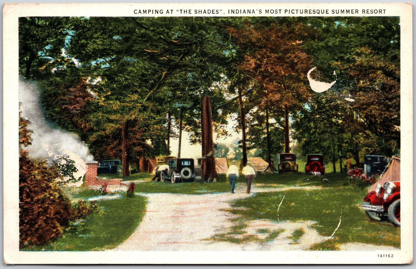 Camping at the Shades Indiana\'s Most Picturesque Summer Resort IN Postcard