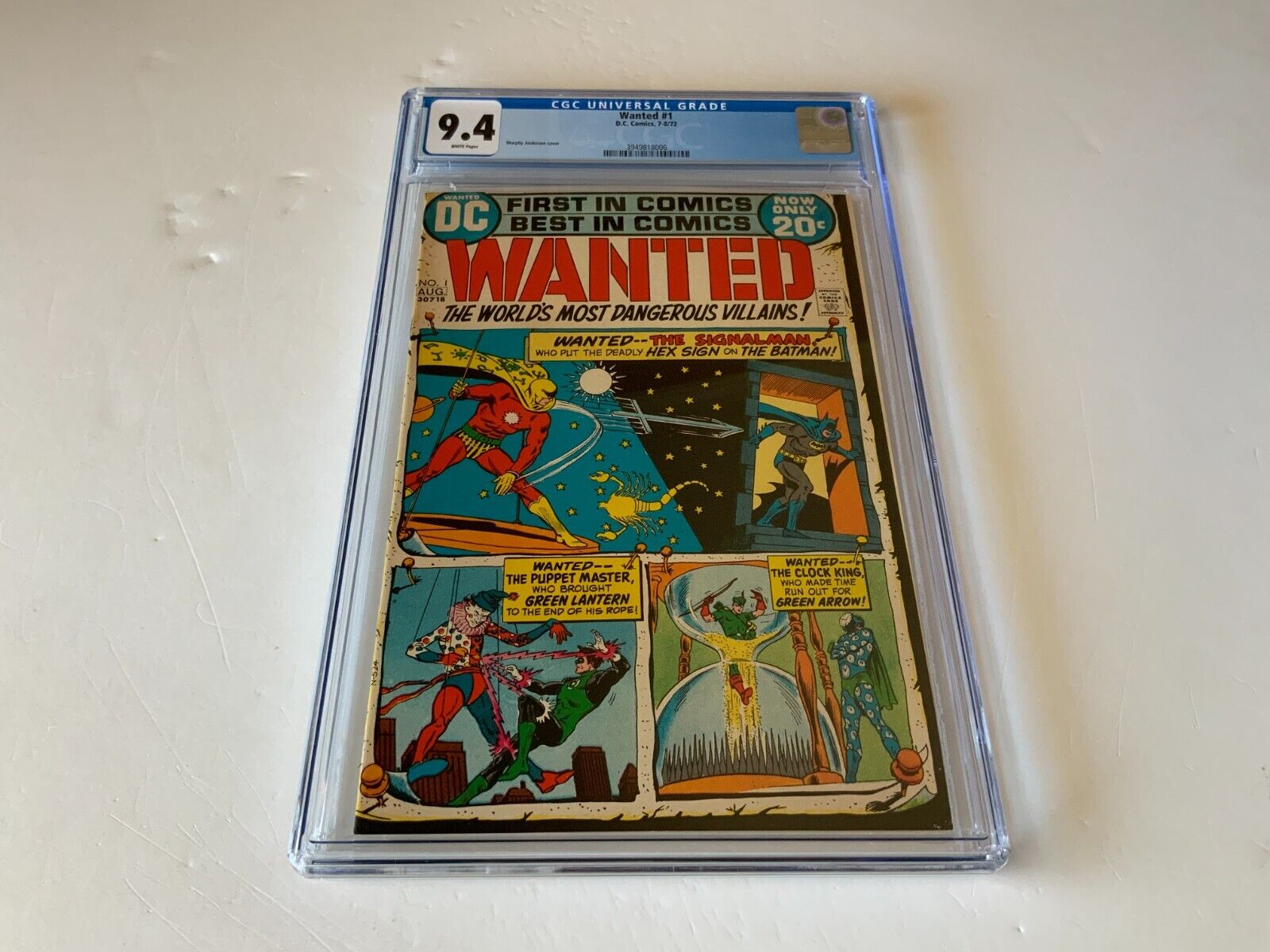 WANTED 1 CGC 9.4 WHITE PAGES BATMAN GREEN LANTERN ARROW DC COMICS 1972