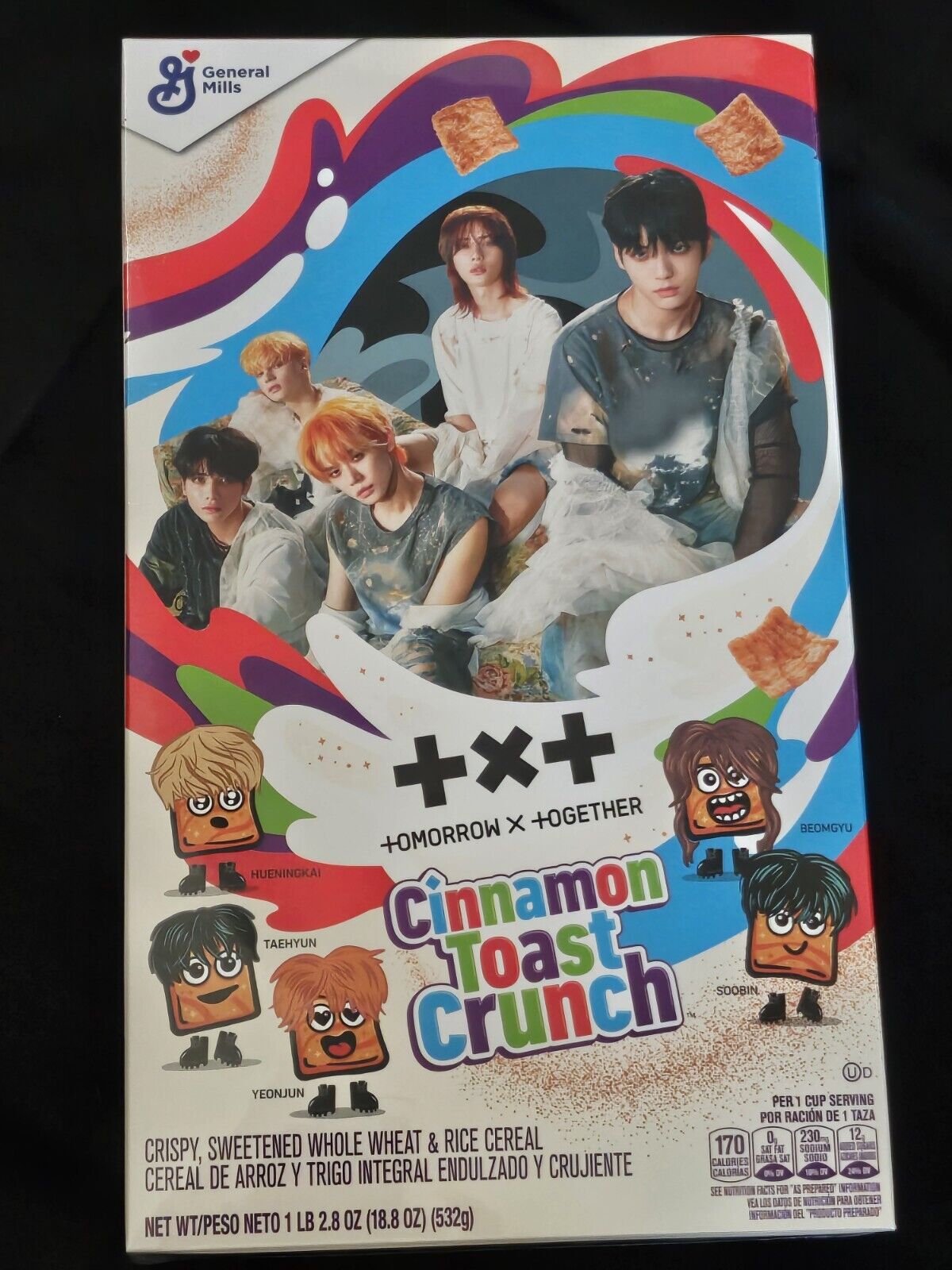 TXT TOMORROW X TOGETHER Cinnamon Toast Crunch Cereal With 5 Photo Cards 18.8 Oz