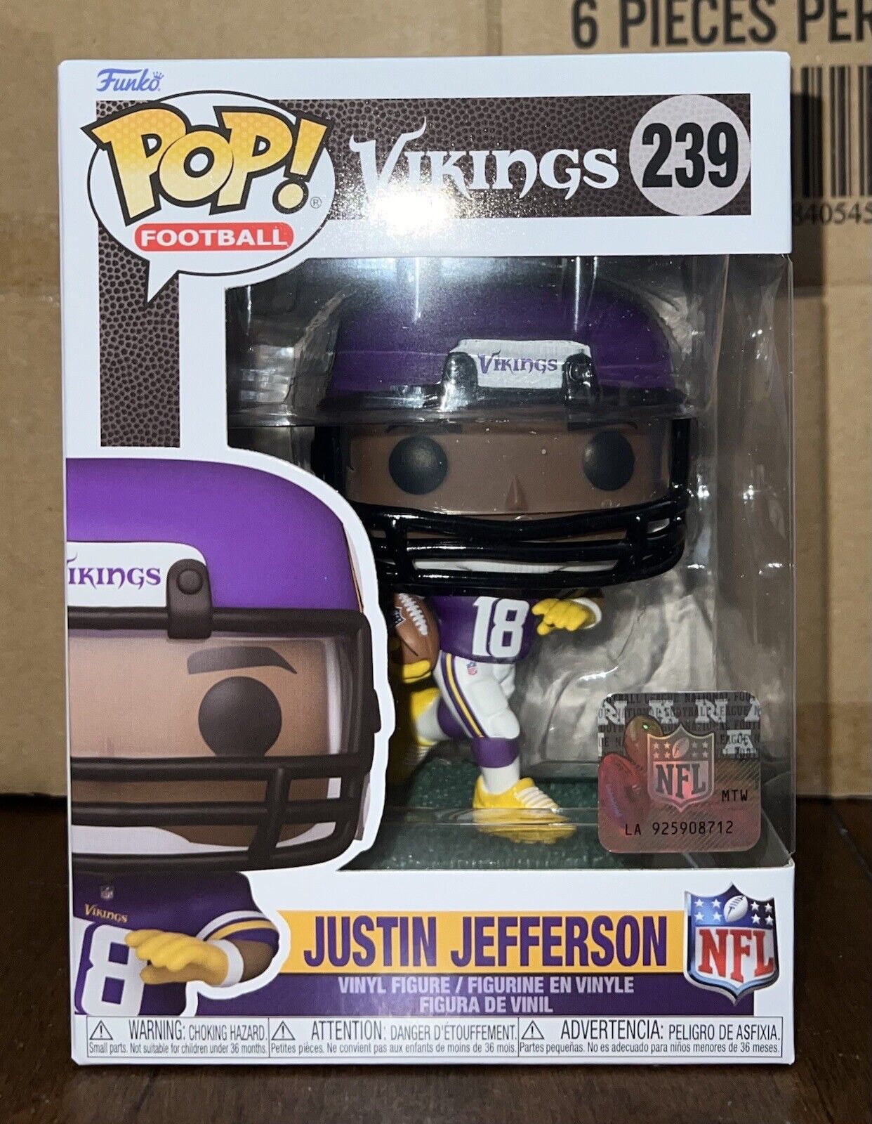 Funko Pop  NFL Justin Jefferson #239 - Minnesota Vikings IN HAND ✅