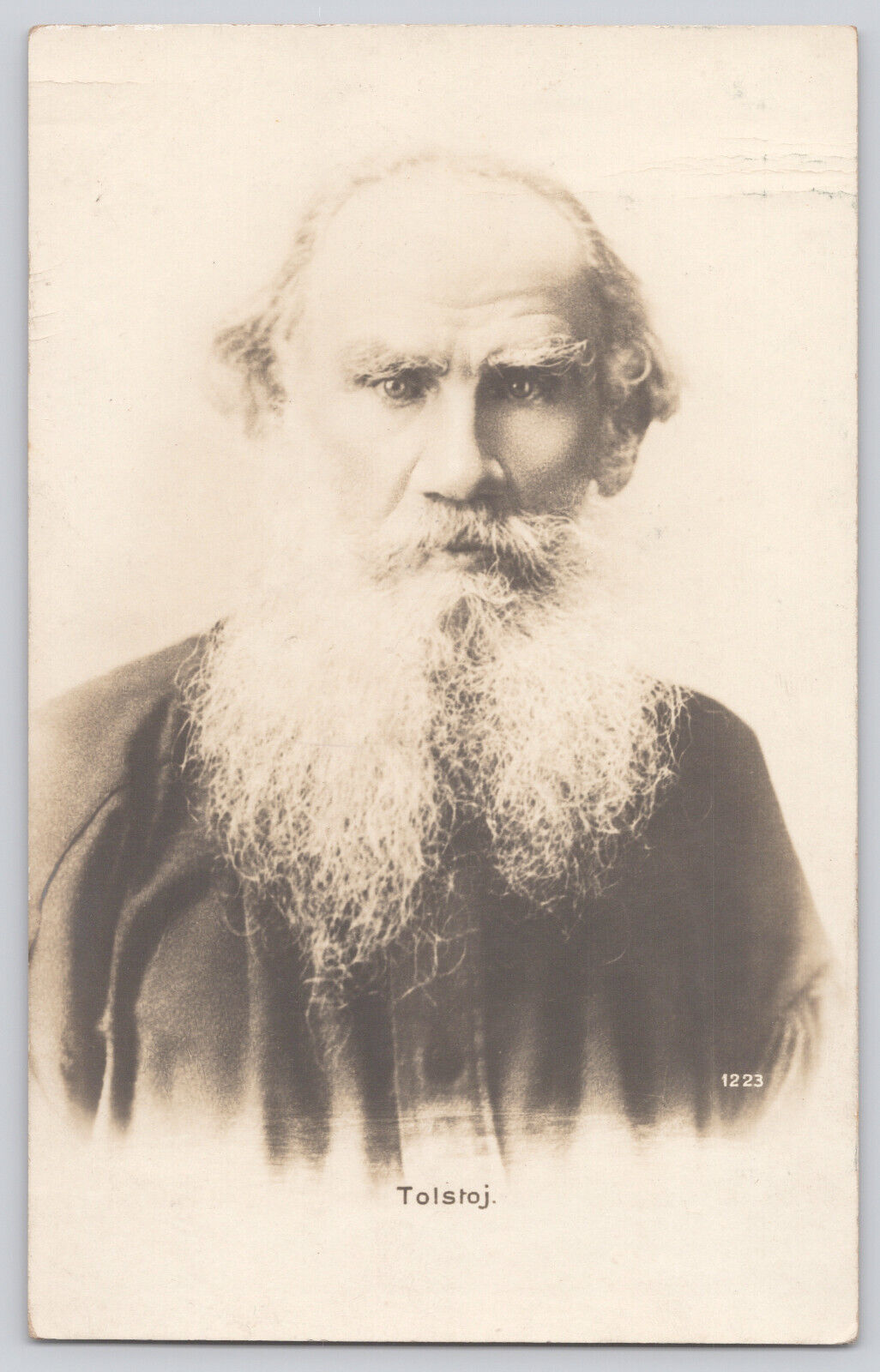 Leo Tolstoy Russian Author RPPC Real Photo Postcard Ca 1905
