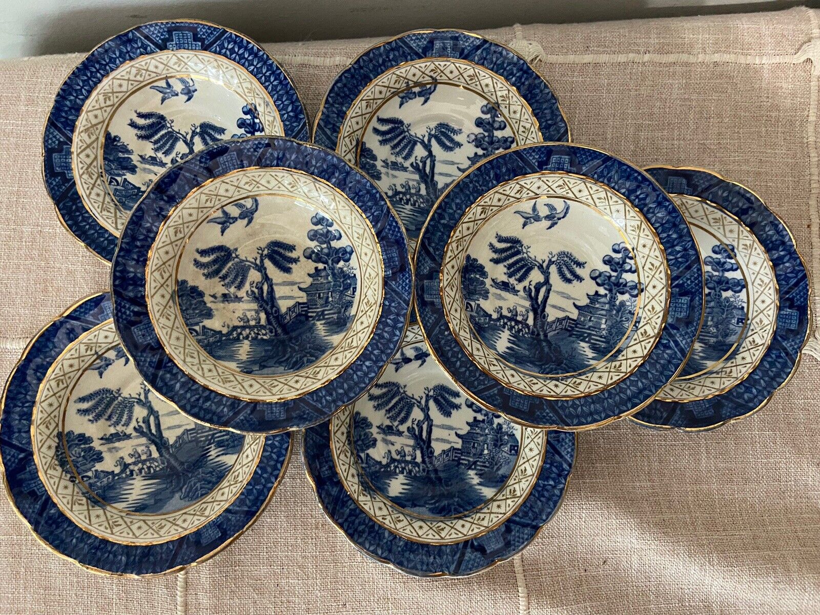 7 Booths Real Old Willow Saucer Small Plate Bowl A8025