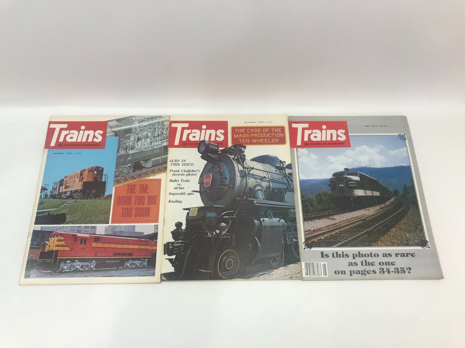 trains magazine 1973 lot of 3
