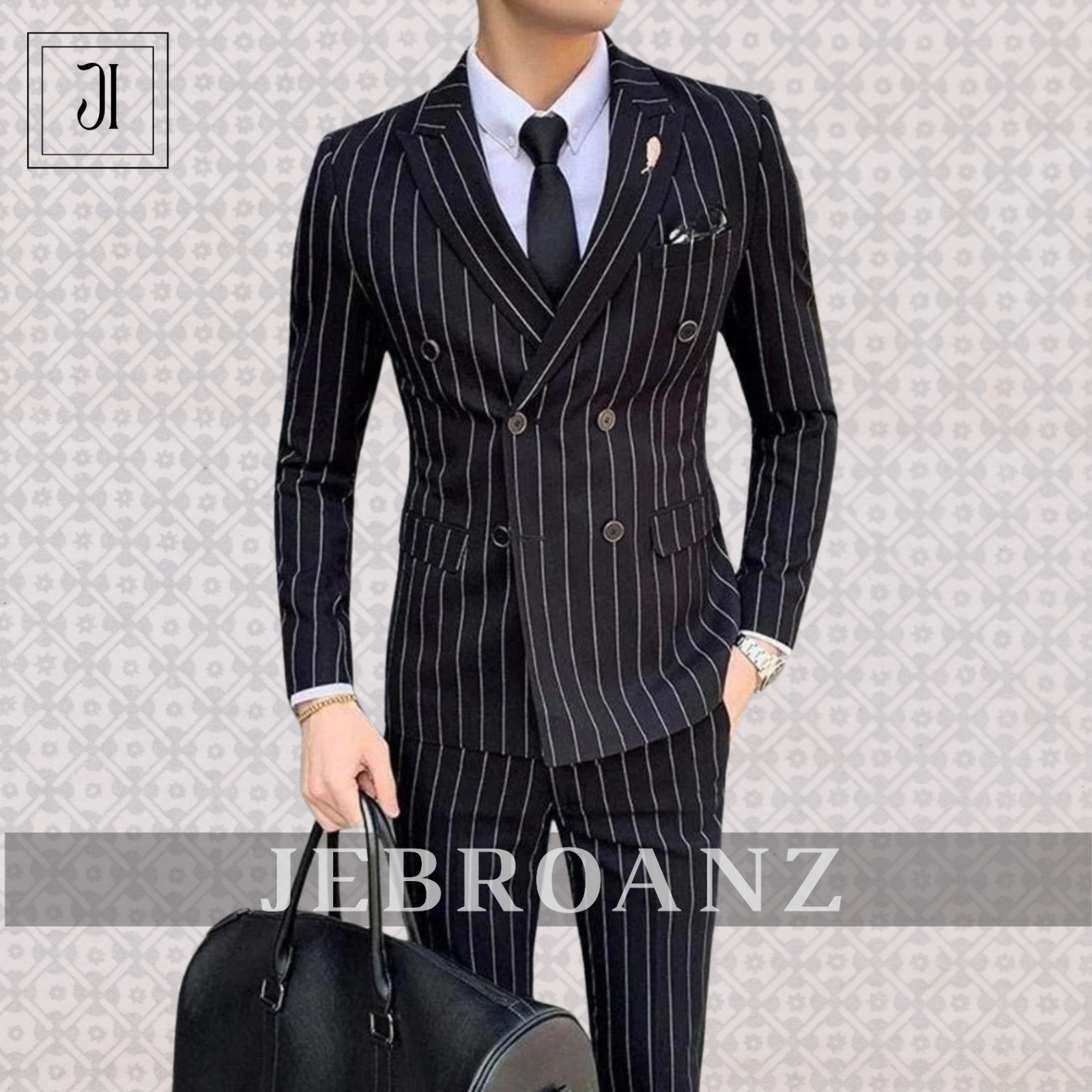 New Bespoke Black Lining Suit For men , Men Suits 3 piece, Groom Wedding Suits