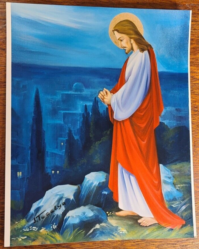Jesus Christ Praying - by Josyp Terelya - Christian Religious Print 8 x 10