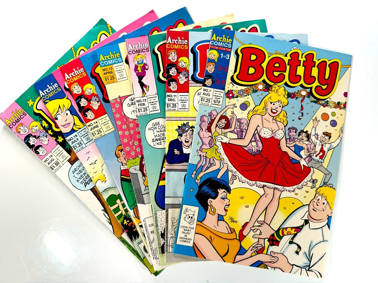 Archie BETTY (1992-93) #7 11-16 VERONICA FN TO VF Ships FREE
