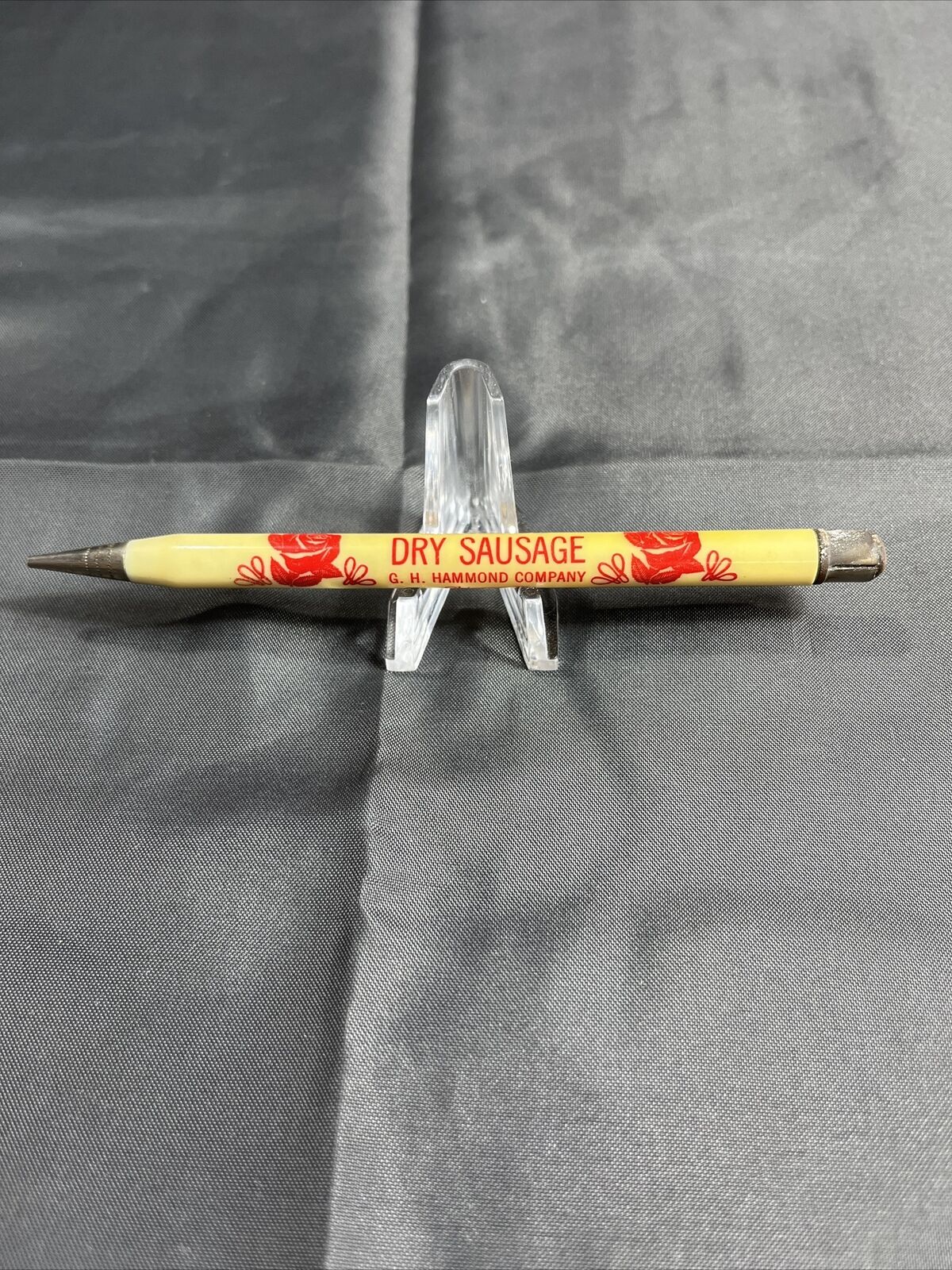 Vintage G. H. Hammond Company Rosebud Dry Sausage Advertising Mechanical Pencil