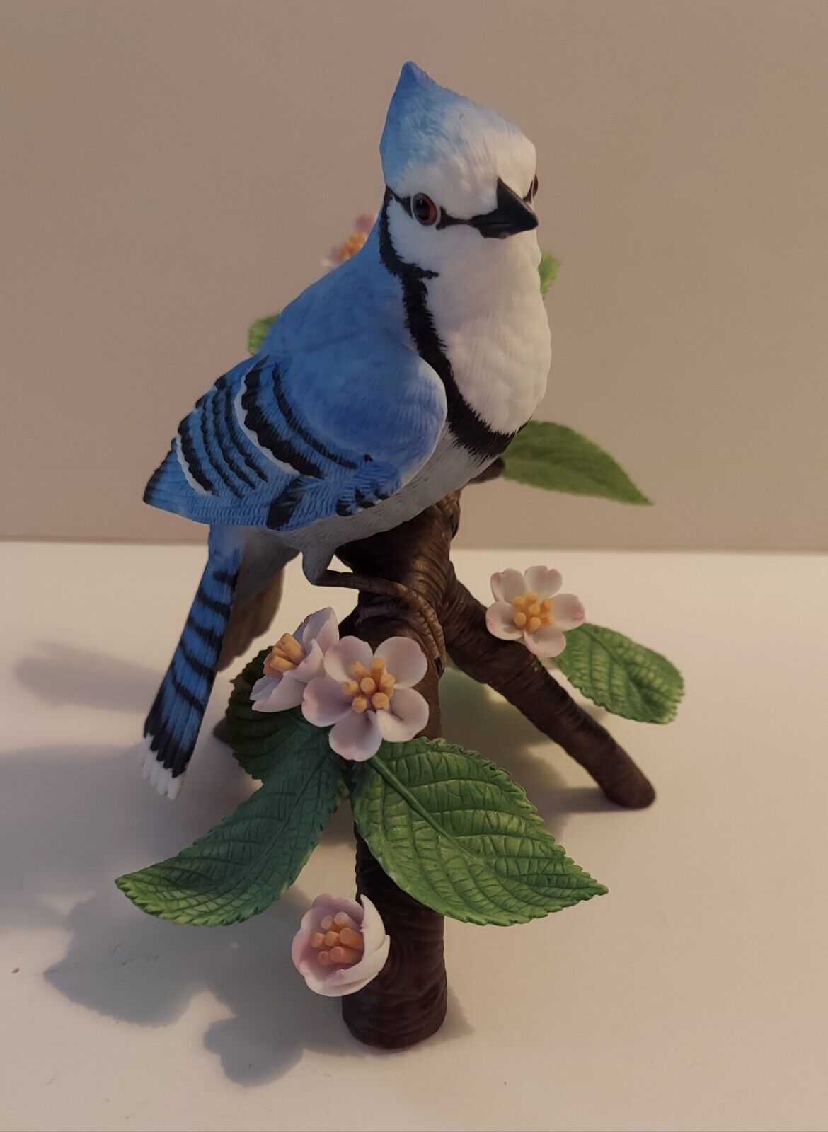 Lenox Female Blue Jay Porcelain Garden Bird Sculpture 1995 COA