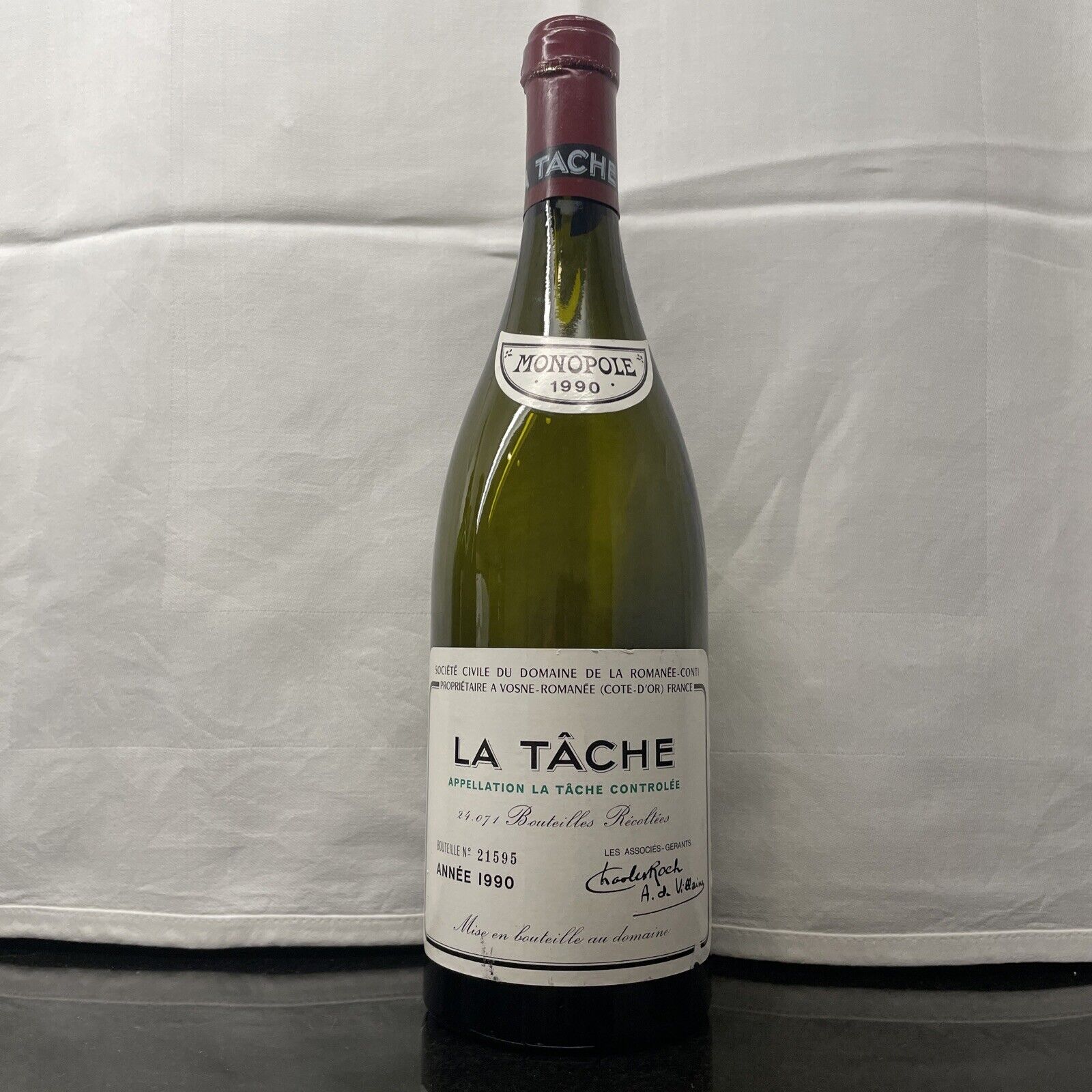 Empty Bottle DRC Domaine De La Romanee-Conti La Tache 1990