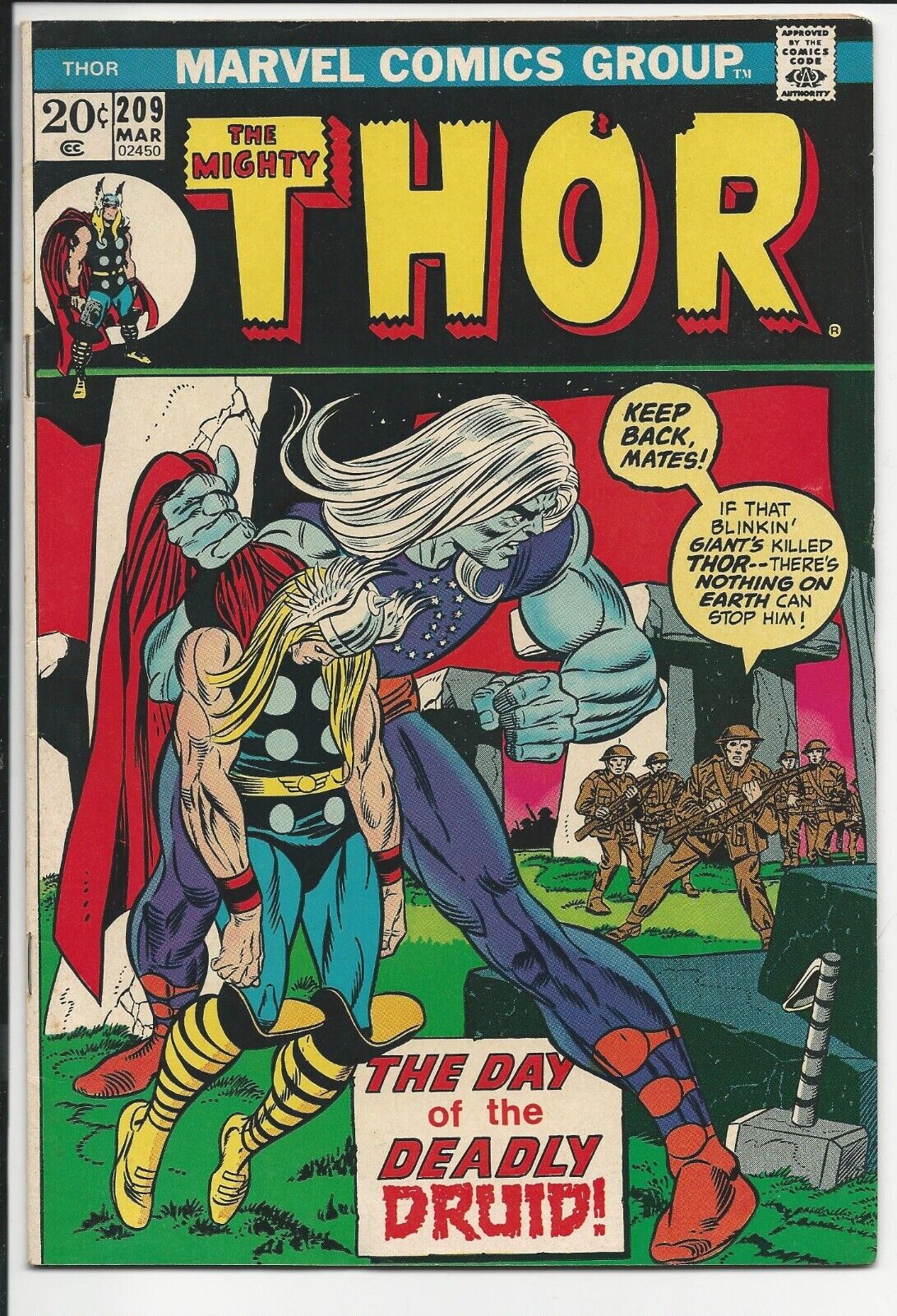 Thor #209 VF- 7.5 Off-White Pages (1962 1st Series) (2)