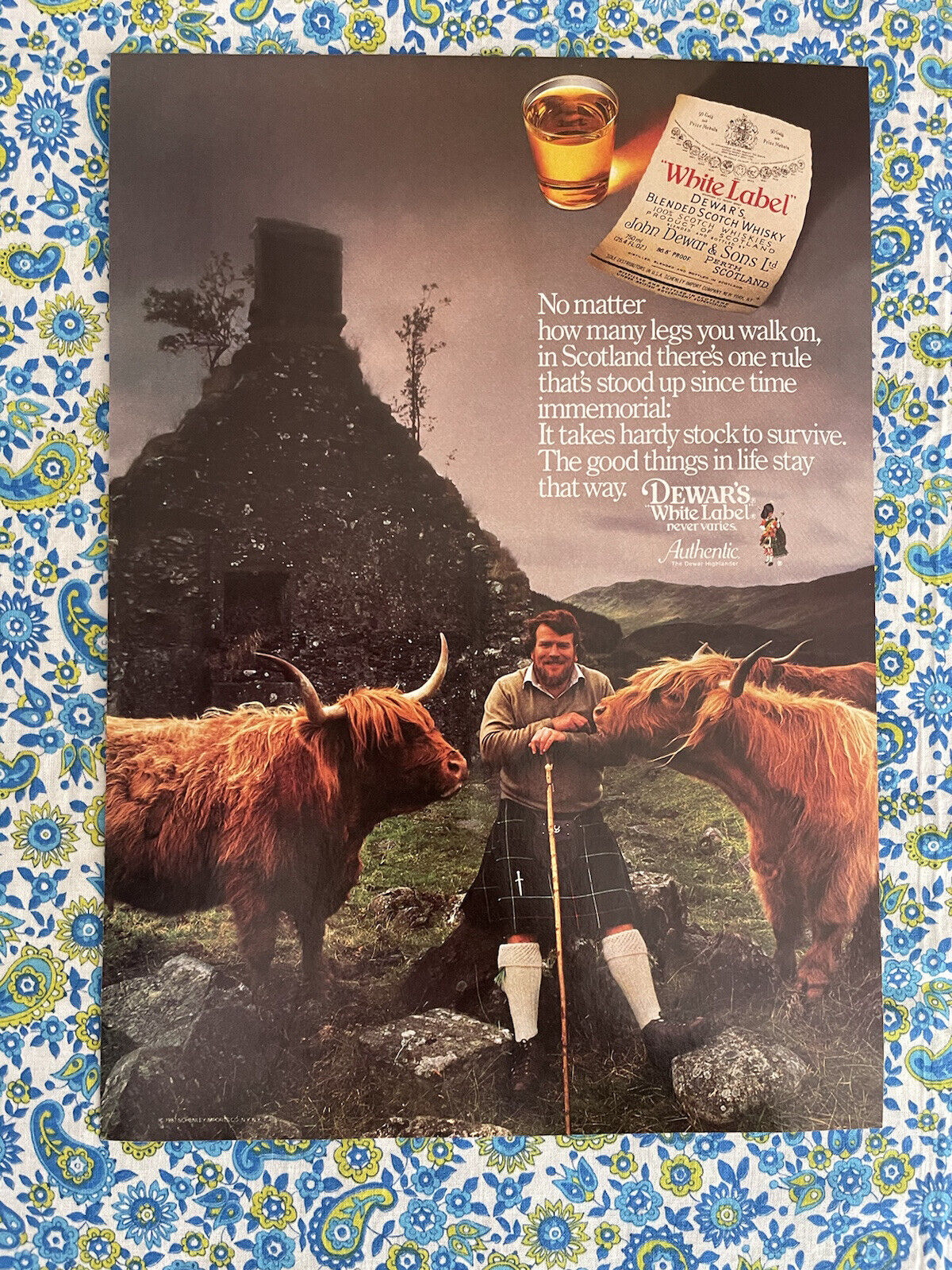 Vintage 1987 Dewar’s White Label Scotch Print Ad