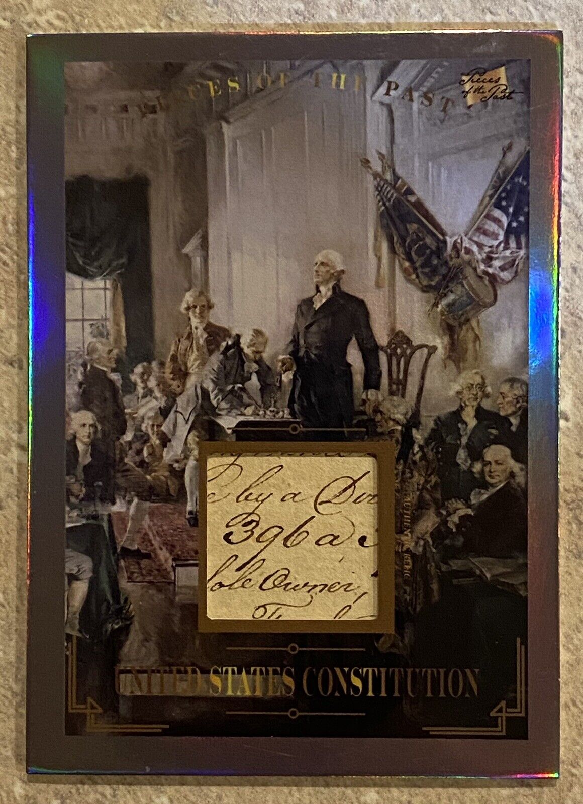 2023 PIECES OF THE PAST UNITED STATES CONSTITUTION HAND WRITING SAMPLE 