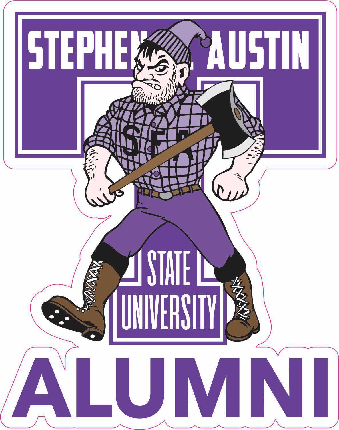 StickerTalk Officially Licensed SFA Alumni Sticker, 4 inches x 5 inches