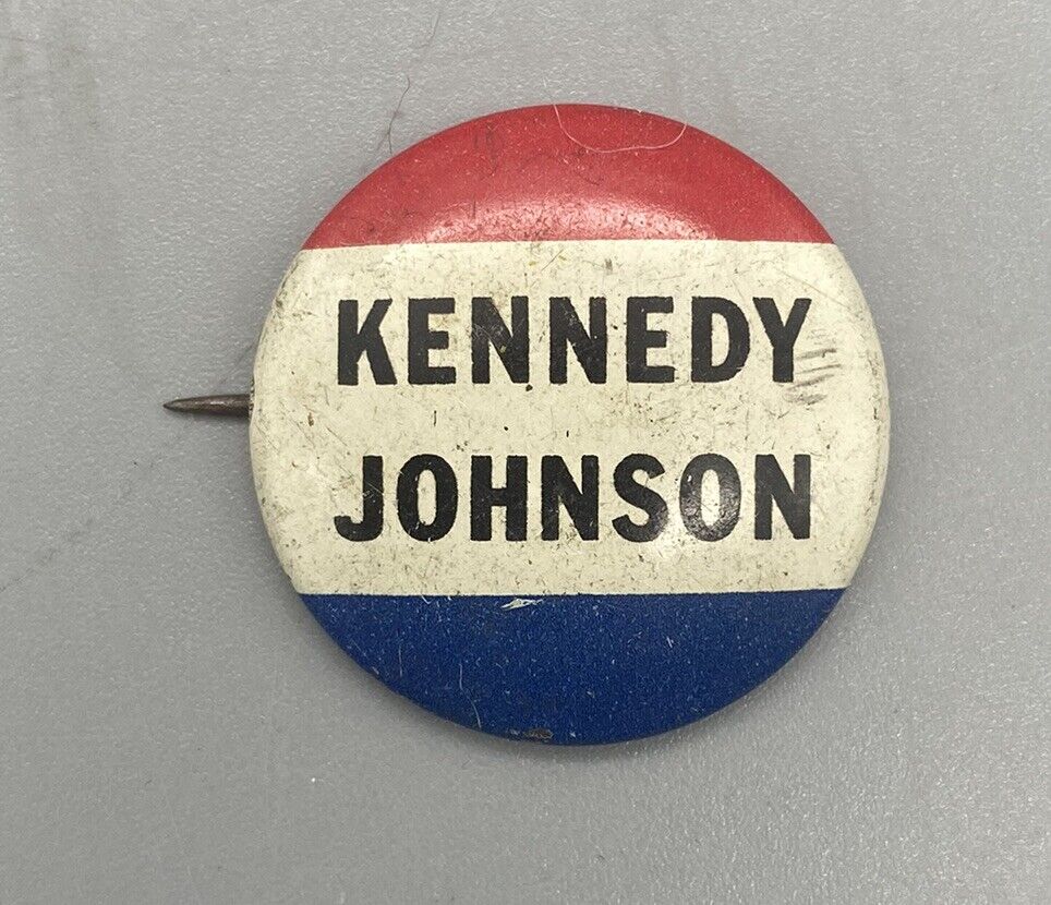John F. Kennedy/ Johnson 1960 campaign pin button political