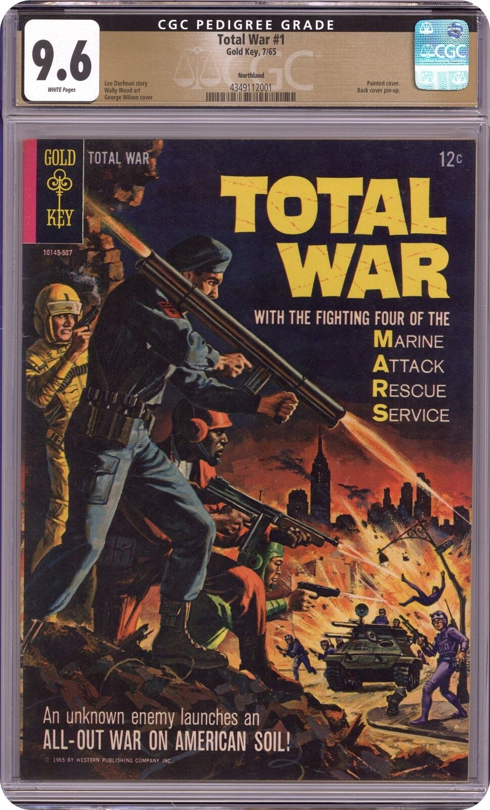 Total War #1 CGC 9.6 Northland 1965 4349112001