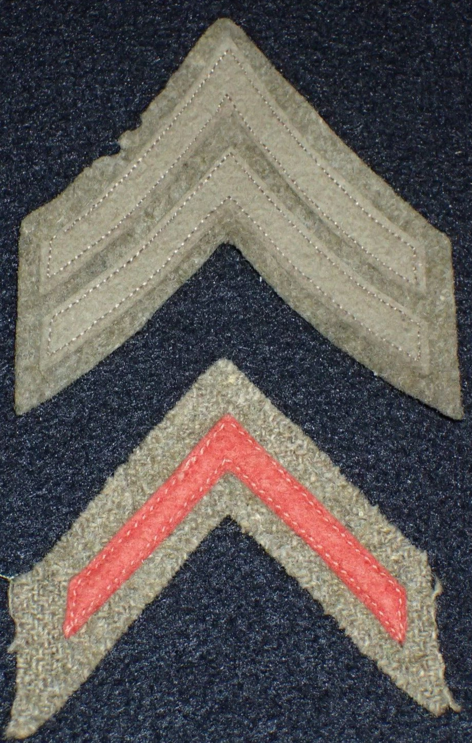 WWI U.S. Army Corporal Rank Insignia Chevrons Wool & Discharge Chevron, Wartime