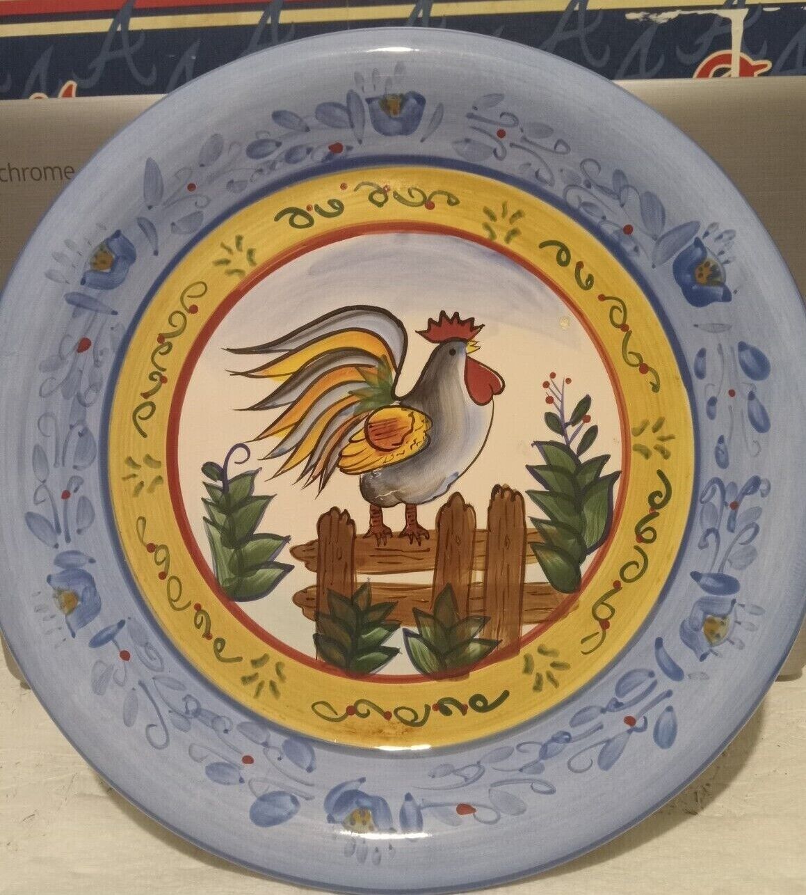 Beautiful Decorative Rooster Plate Made In China