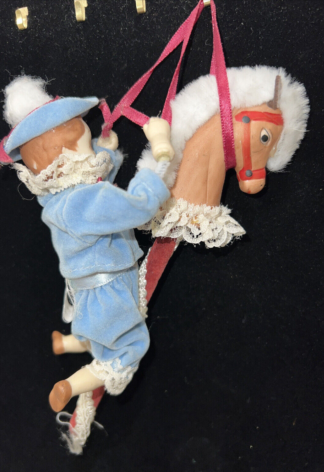 Kurt Adler Ornament Boy Riding Stick Horse 1984