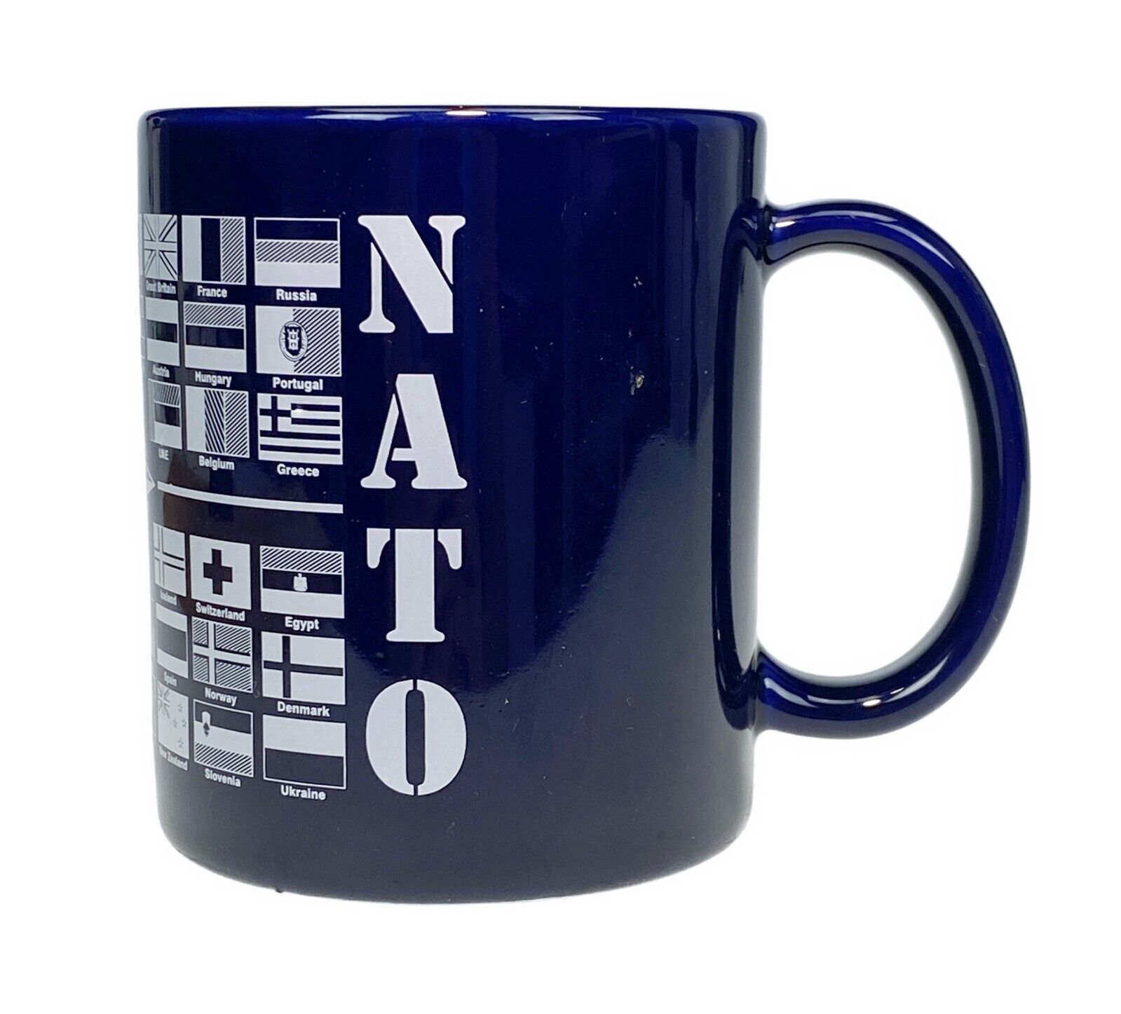 KFOR NATO Flags Cup Mug Blue Ceramic Kosovo Force