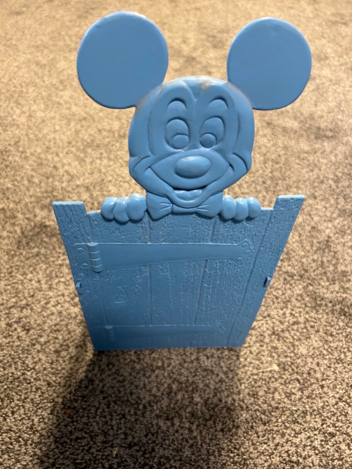 VTG 1975 Walt Disney Mickey Mouse Book Club Blue Plastic Book Stand - Holder J2