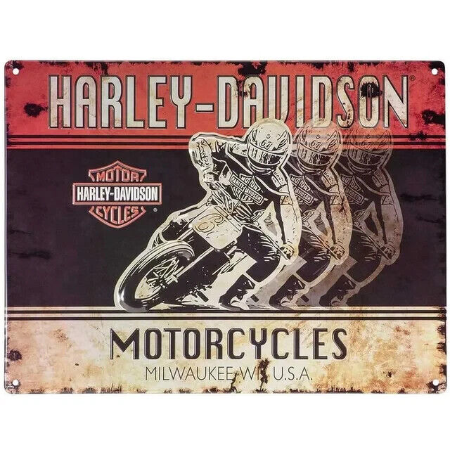 Harley Davidson Motorcycles Milwaukee WI. USA Tin Sign 8\