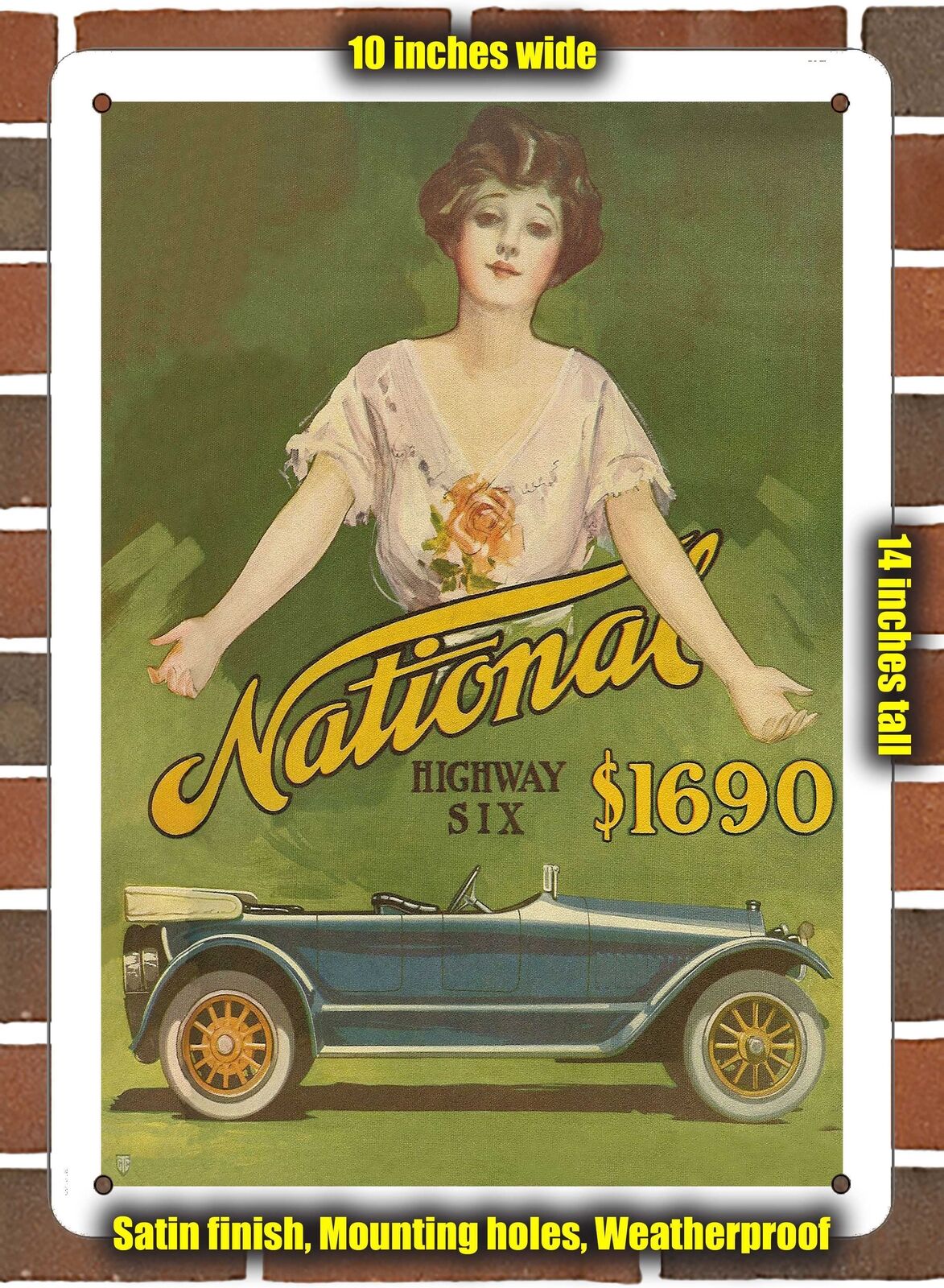METAL SIGN - 1916 National Highway Six