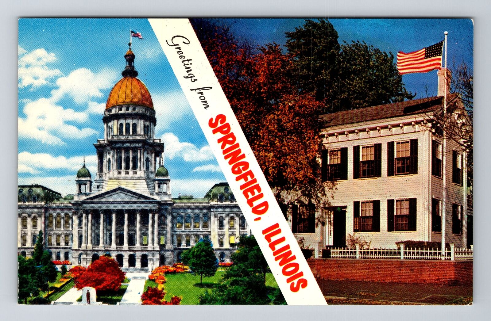 Springfield IL-Illinois, General Greetings Springfield, Antique Vintage Postcard