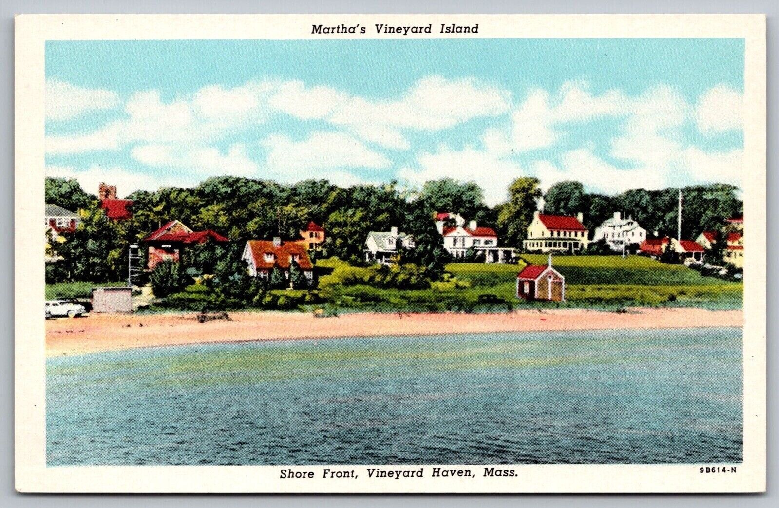 Vineyard Haven Massachusetts Ma Shore Front Marthas Vineyard Island Unp Postcard