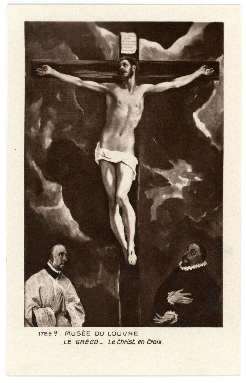 Christ On The Cross By Greek Painter El Greco, Louvre Museum Postcard