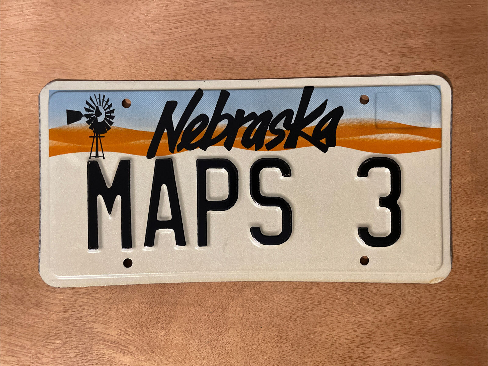 1992 Nebraska License Plate Vanity # MAPS 3