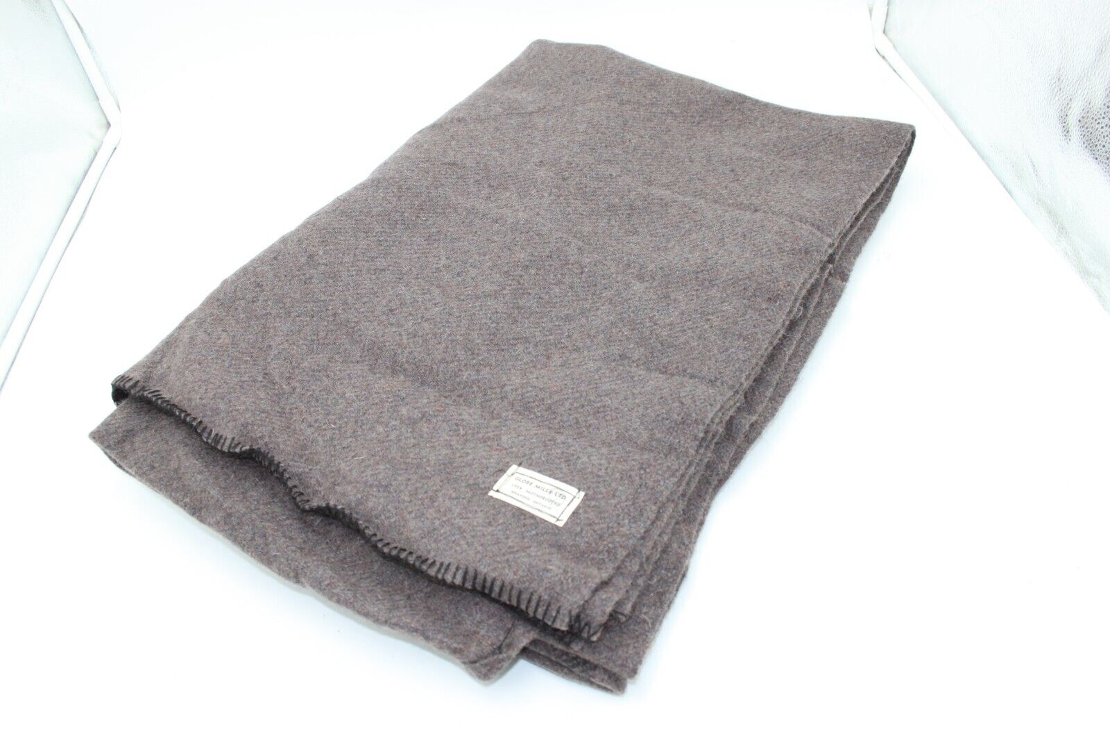 1950’s Vintage Canadian Civil Defense Brown 100% Wool Blanket DND Military 60x80