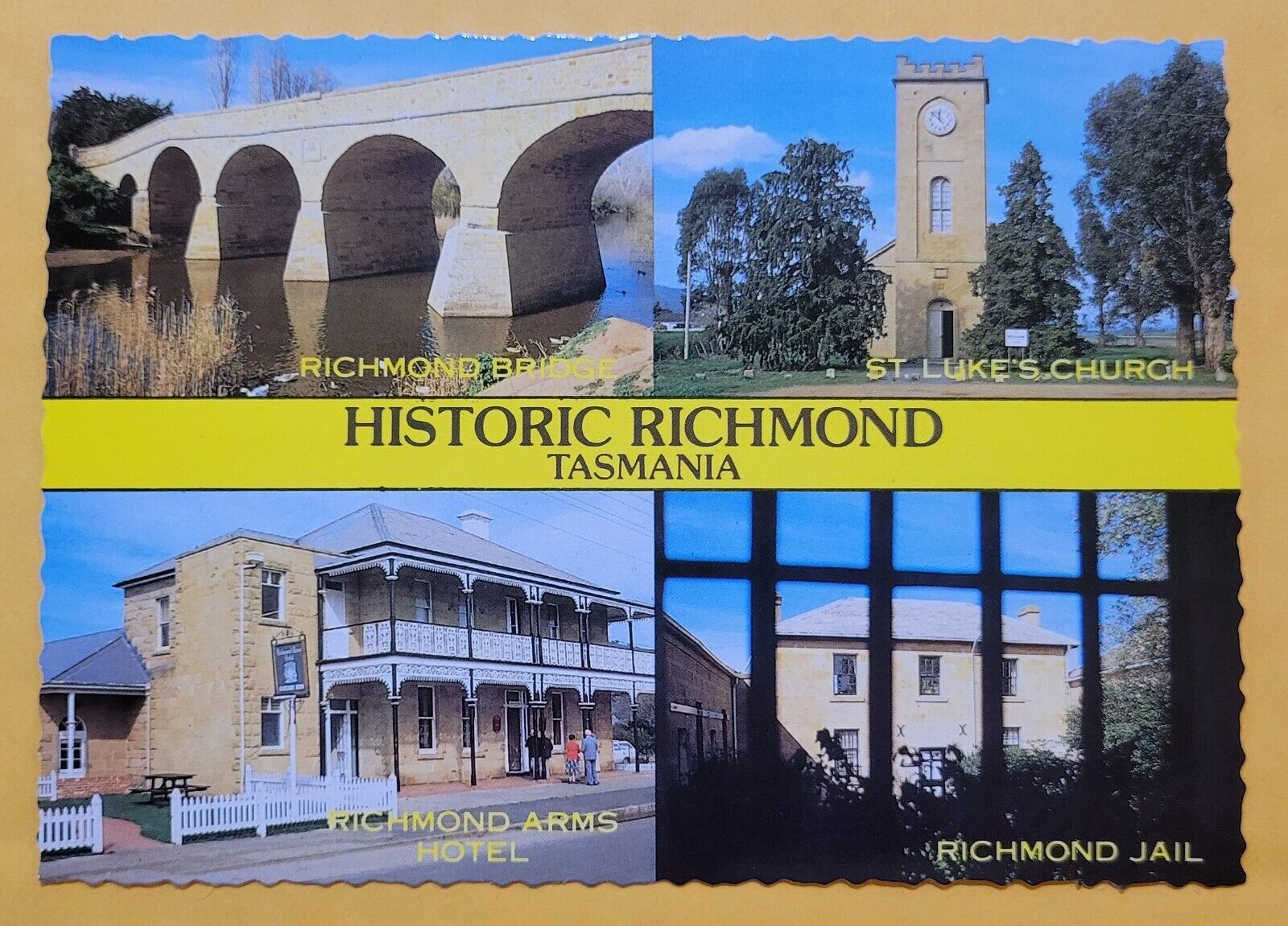 Vintage Postcard - Historic Richmond - Tasmania - Australia