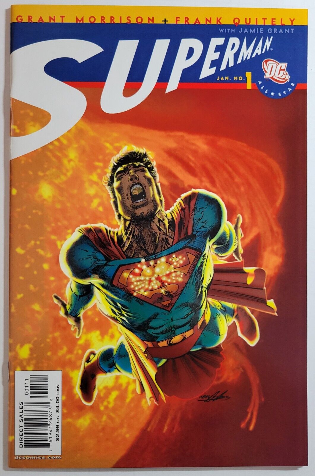 All Star Superman #1 - 1:10 Neal Adams Incentive Variant + Reg #2 DC 2005