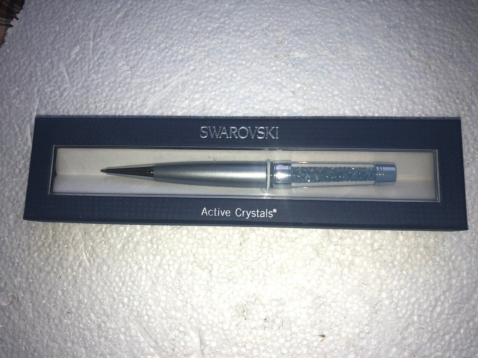 Swarovski Active Crystals USB Pen Indian Sapphire Brand New In Original Box 