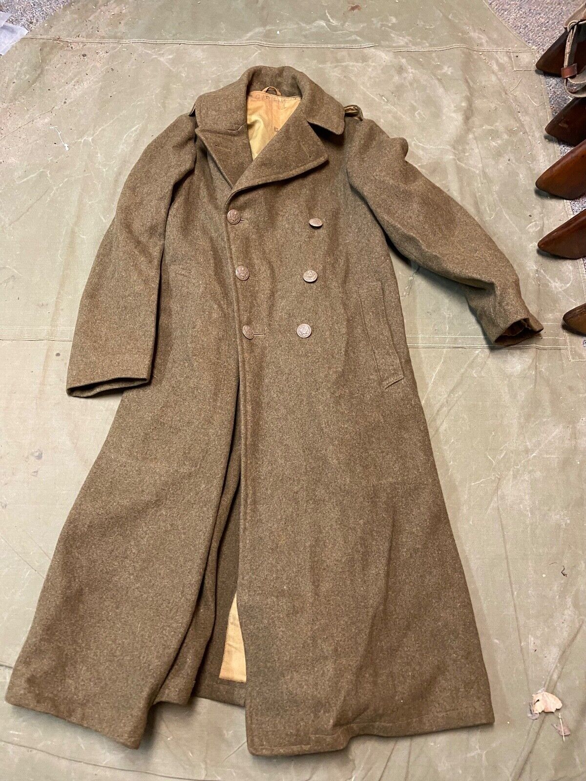 ORIGINAL WWII US ARMY WINTER M1938 GREATCOAT OVERCOAT- LARGE 44R