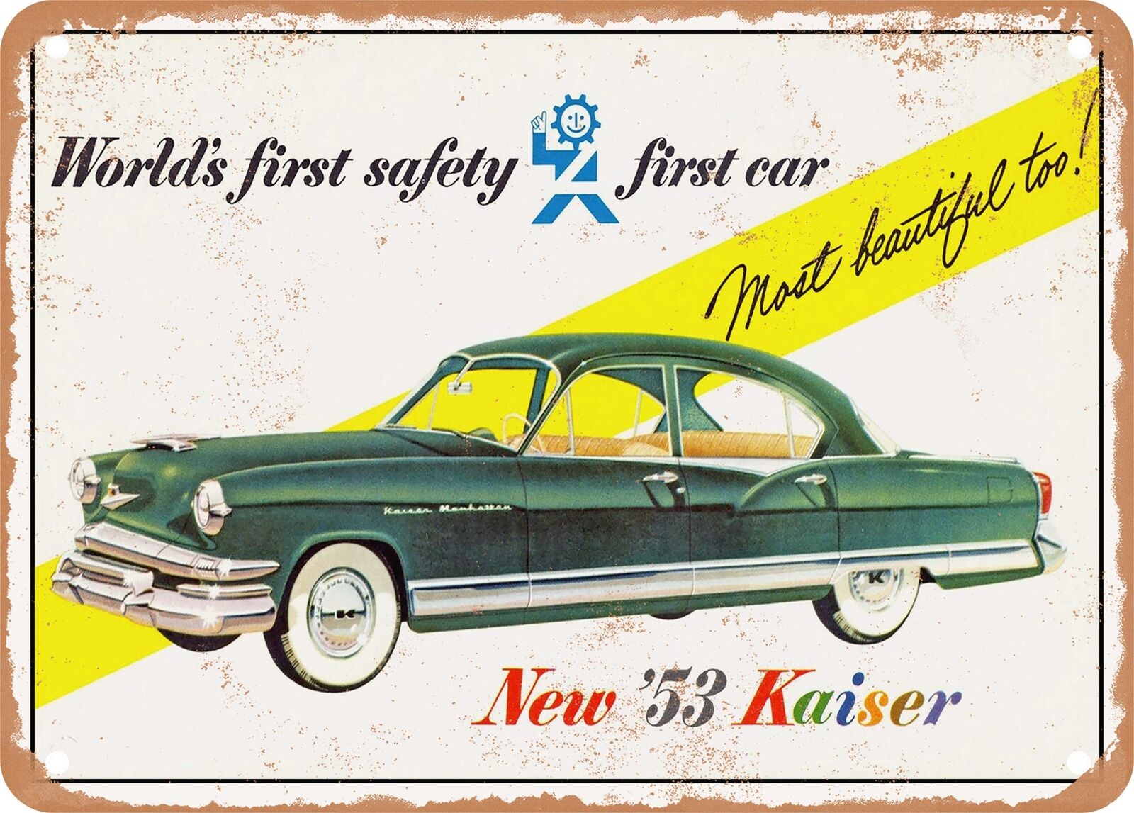 METAL SIGN - 1953 Kaiser Manhattan Sedan 3 Vintage Ad
