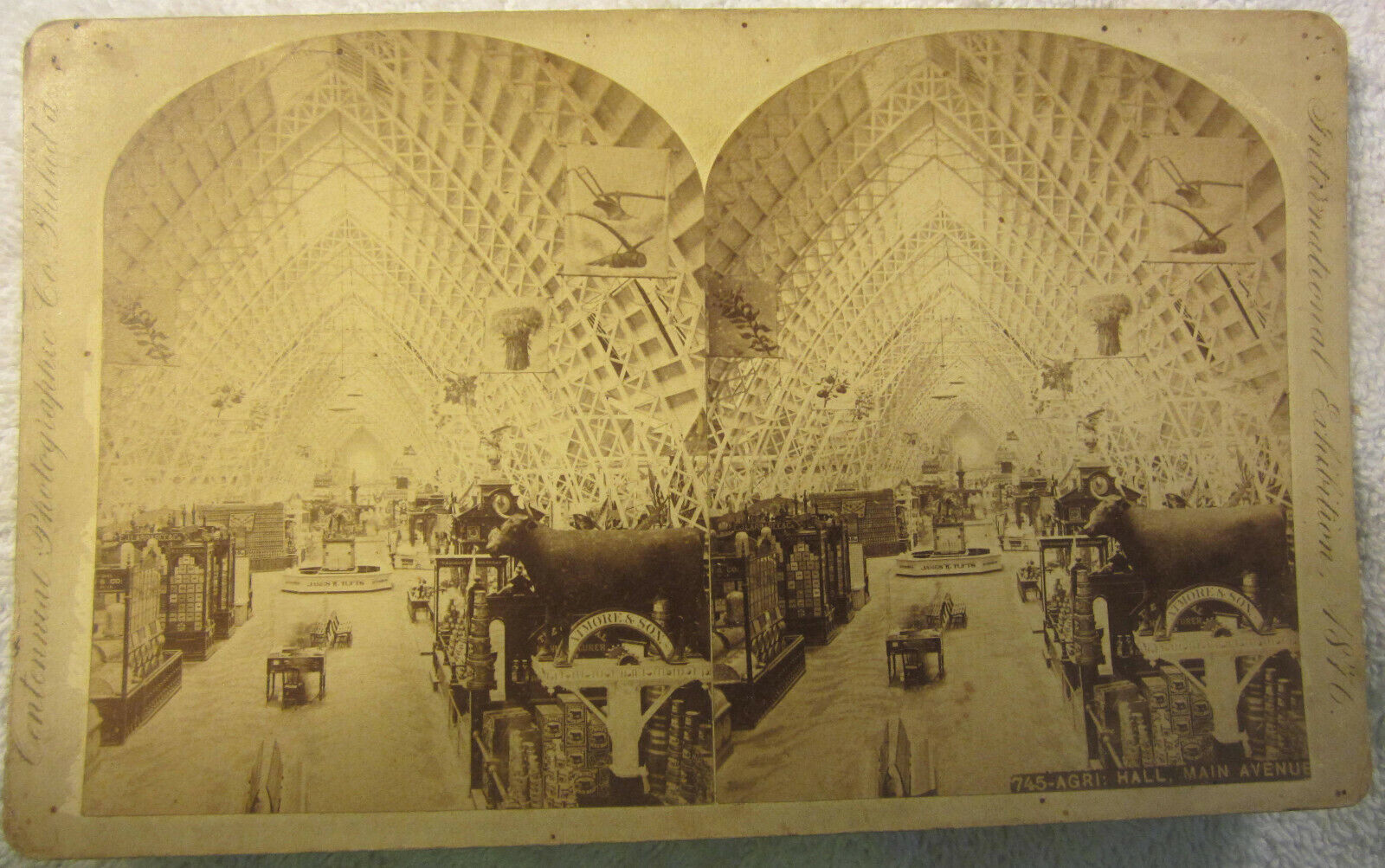 1876 Antique Centennial International Exhibition  Philadelphia PA Agri hall main
