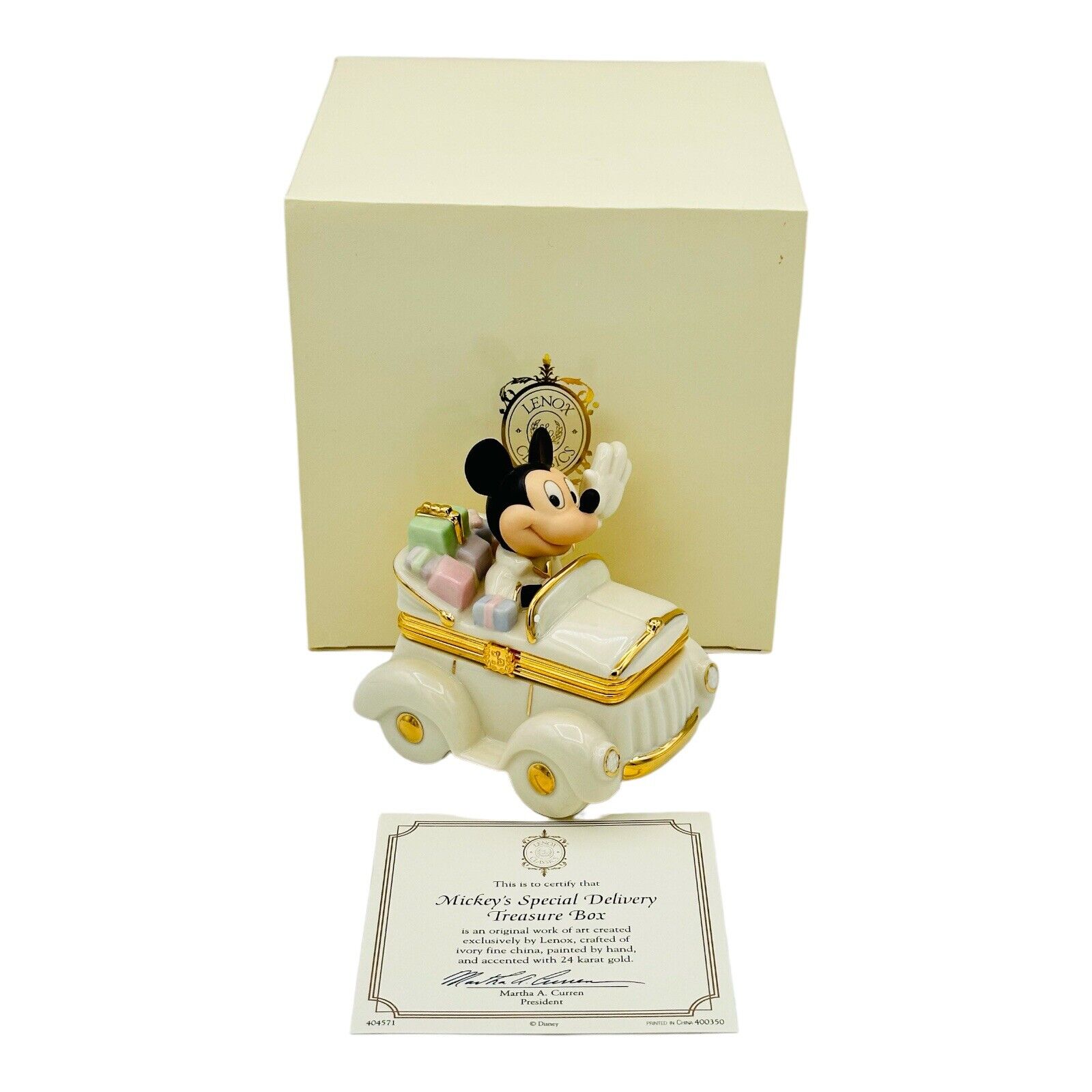 Lenox Mickey’s Special Delivery Treasure Trinket Box NEW IN BOX