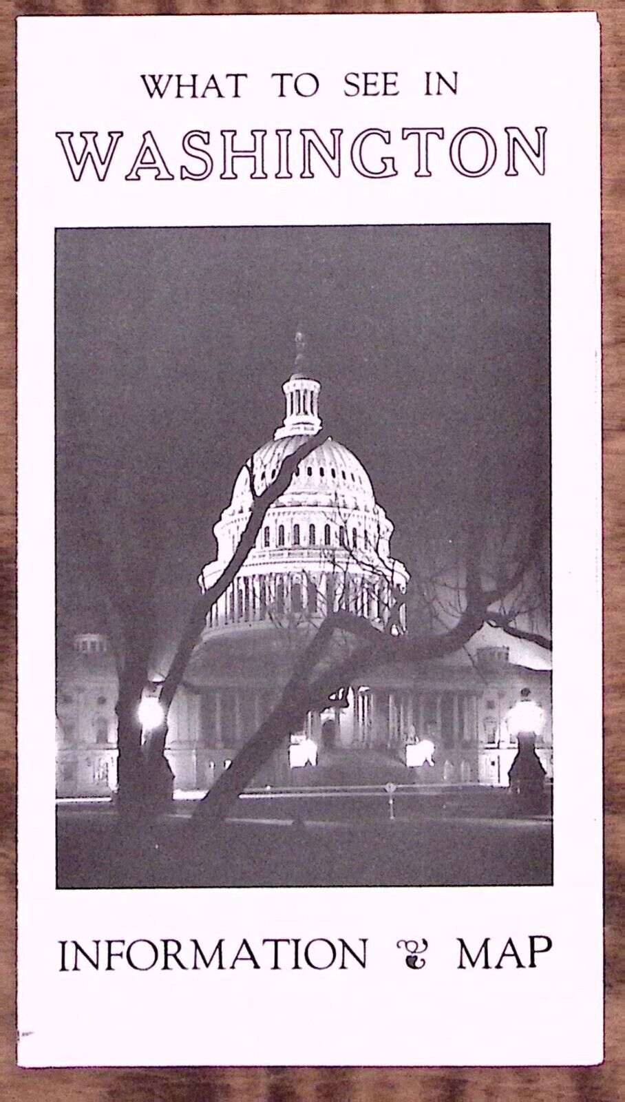 1933 WASHINGTON DC MR FOSTER\'S REMEMBERANCE SHOP MAP INFORMATION BROCHURE Z3393