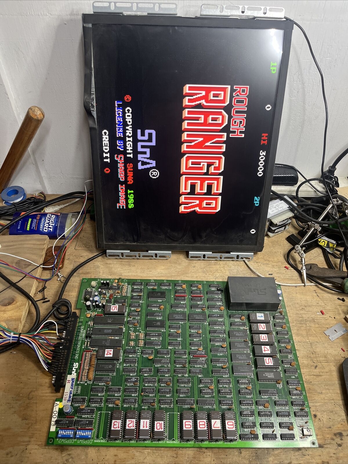 Rough Ranger Arcade Game PCB board