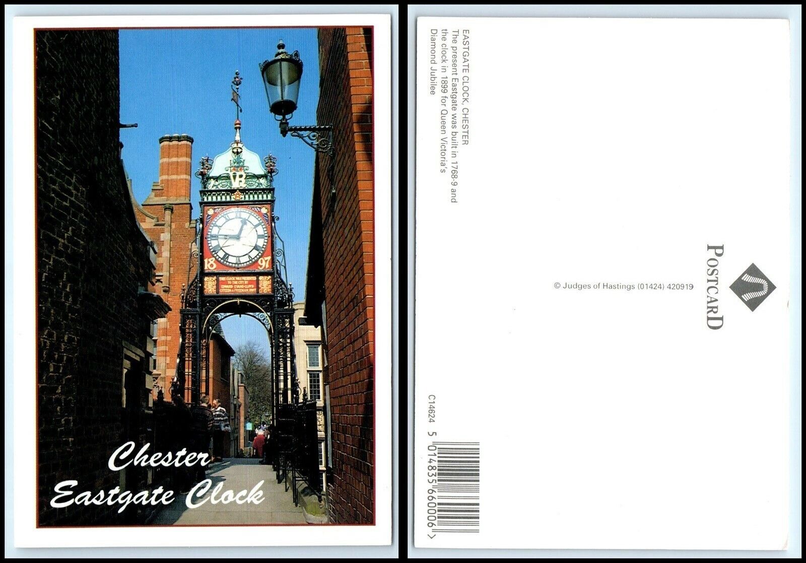 UK Postcard - Chester, Eastgate Clock GY