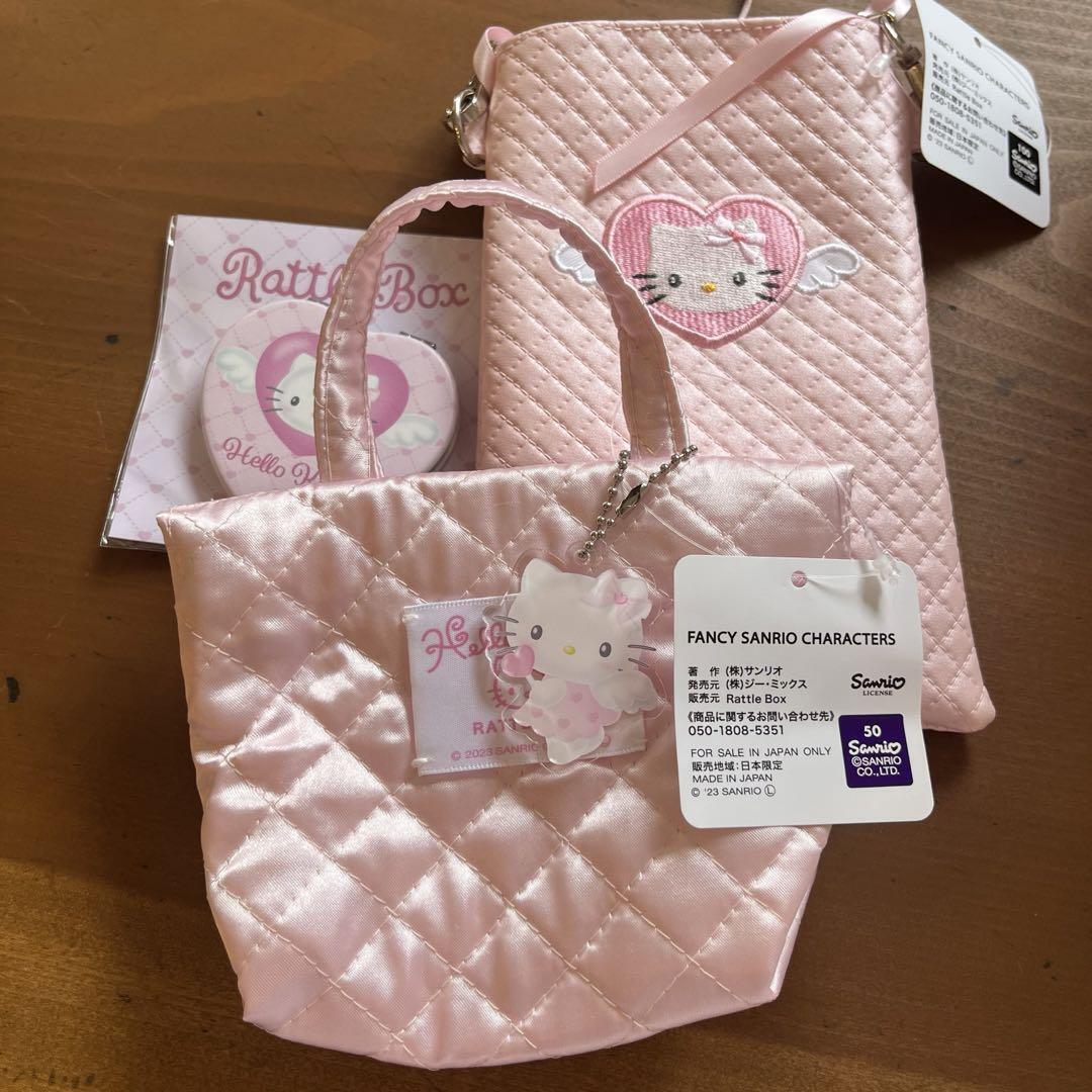 Kawaii Hello Kitty Sanrio Rattle Box Bag pouch, smartphone pouch, mirror